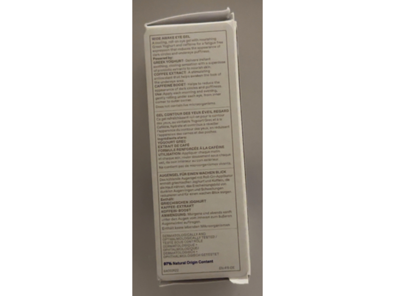 Korres Greek Yoghurt Wide Awake Eye Gel, 0.51 fl oz/15 mL