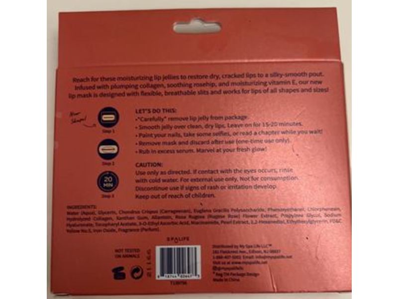 SpaLife Perfect Pout 3 Hydrating Lip Jellies, Collagen, Rosehip & Vitamin E, 6 g