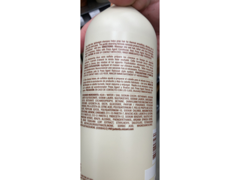 Mizani Press Agent Thermal Smoothing Shampoo, Sulfate-Free ,33.8 fl oz/1L