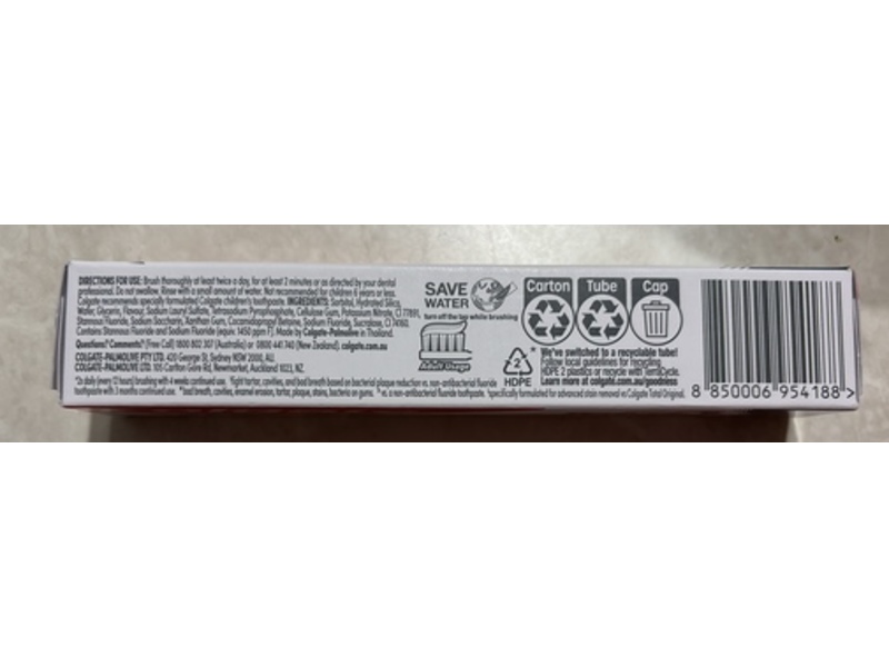 Colgate Total Active Prevention + Fluoride Toothpaste, Deep Clean, 40 g