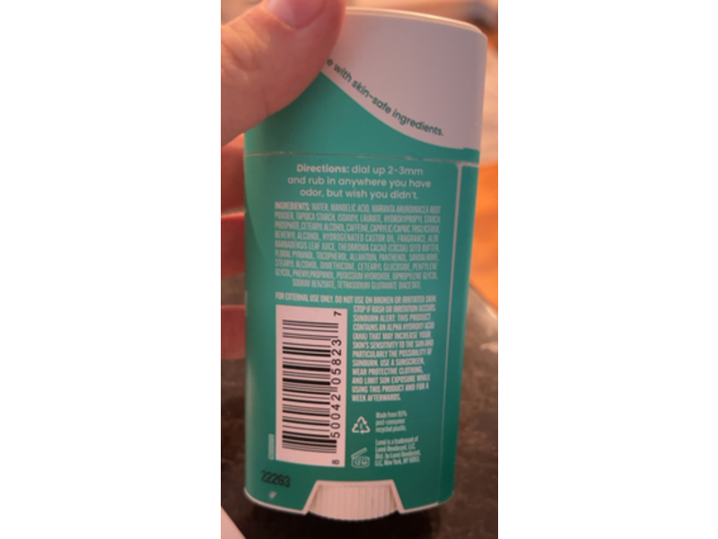 Lume Invisible Cream Whole Body Deodorant, Minted Cucumber, 2.2 oz/62 g