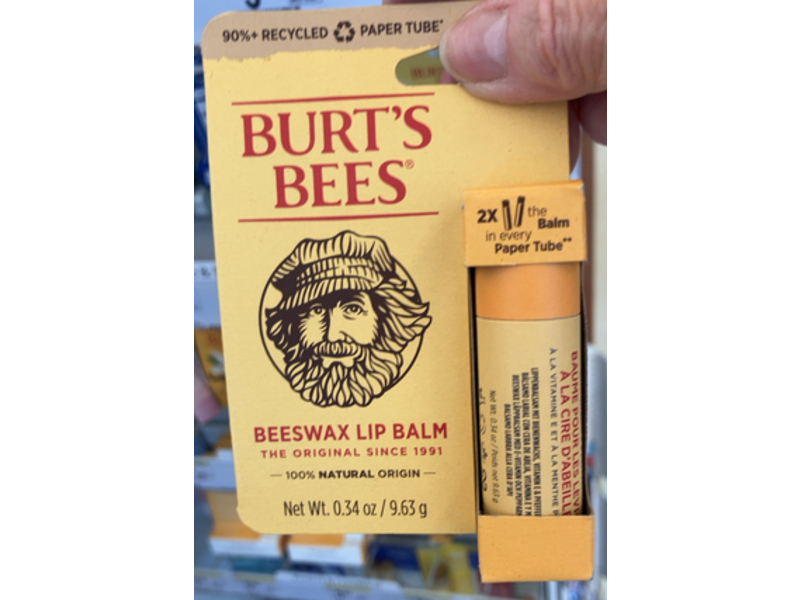 Burt's Bees Beeswax Lip Balm, Vitamin E & Peppermint, 0.34 oz/9.63 g
