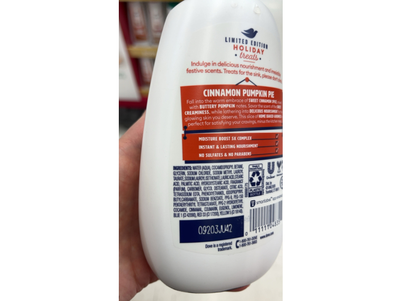 Dove Deep Nourishing Hand Wash, Cinnamon Pumpkin Pie, 12 fl oz