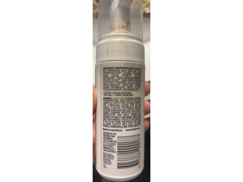 Loving Tan Purest Tanning Mousse, Dark, 3.3 fl oz/100 mL
