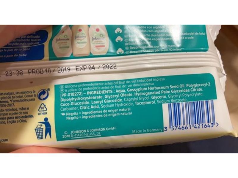 Johnson's Baby Wipes, Extra Sensitive, 56 Count