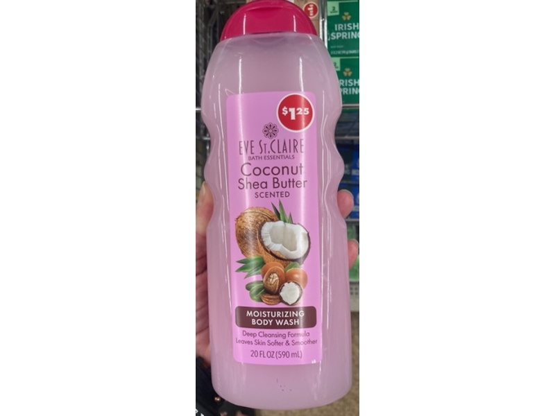 Eve St. Claire Moisturizing Body Wash, Coconut Shea Butter, 20 fl oz/590 mL