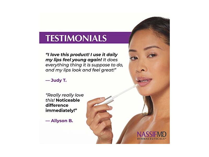 Nassifmd Hydro-Screen For Lips, Lip Hydrating And Volumizing Serum, 0.14 fl oz/4 mL