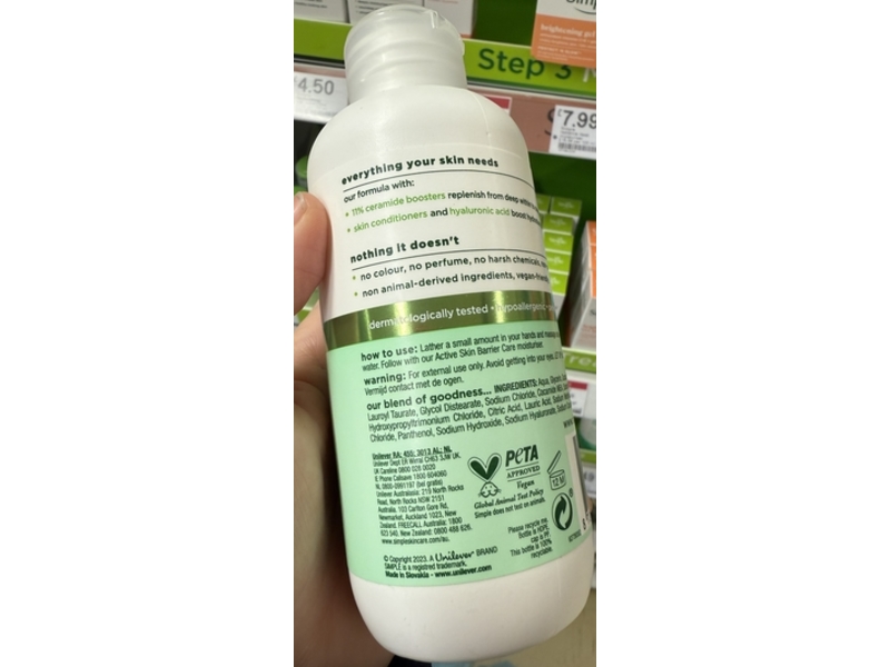 Simple Replenishing Cream Cleanser, 230 mL