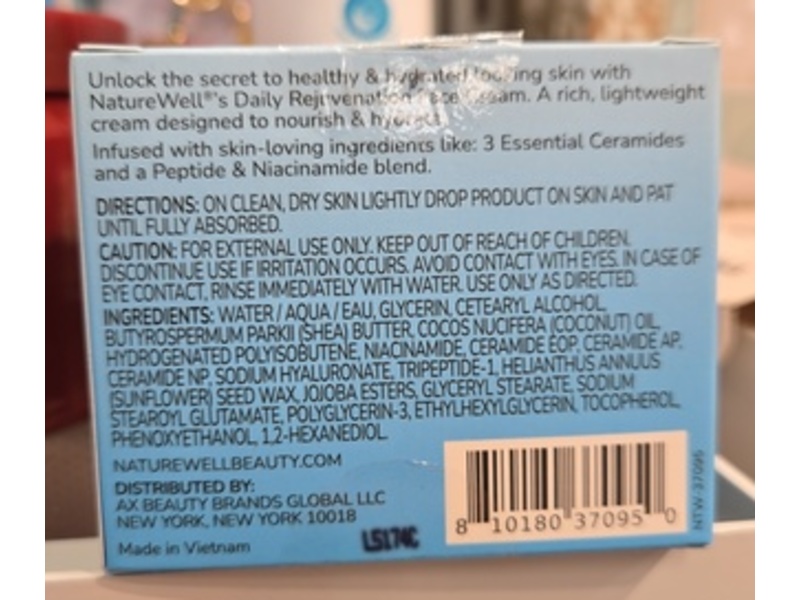 NatureWell Daily Rejuvenation Face Cream, 2.1 oz/60 g