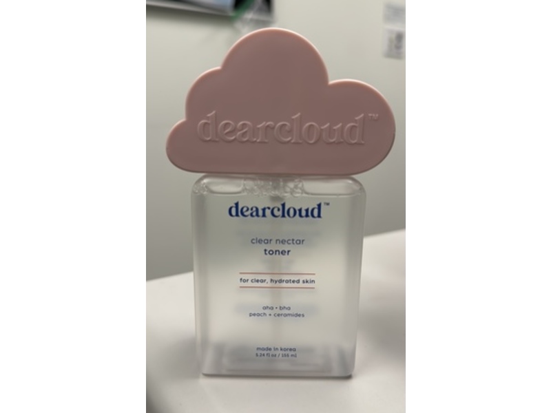 Dearcloud Clear Nectar Toner, Peach + Ceramides, 5.24 fl oz/155 mL