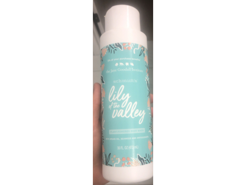 Schmidt's Natural Lily Of The Valley Body Wash, Argan Oil, Seaweed & Antioxidants, 16 fl oz/473 mL
