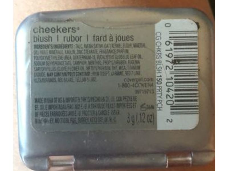 Covergirl Cheekers Blush, Pretty Peach, 0.12 oz / 3g
