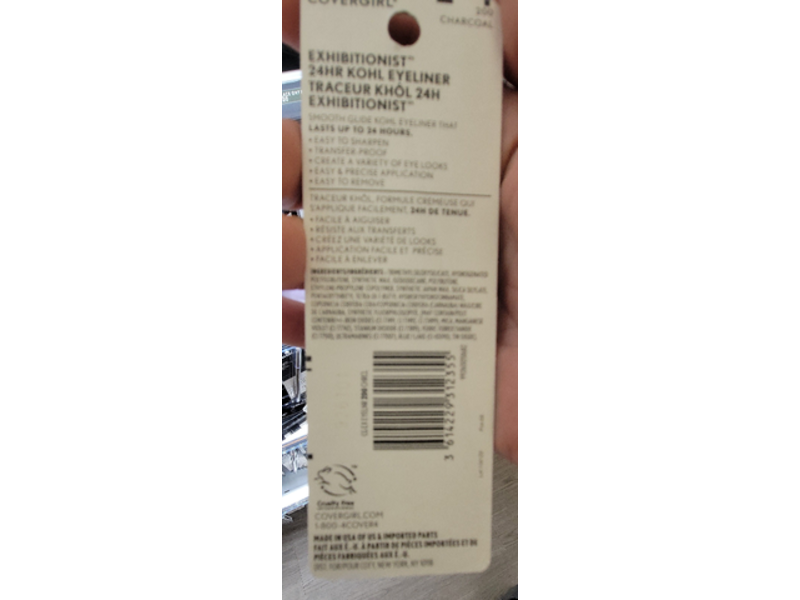 Covergirl Exhibitionist 24Hr Kohl Eyeliner, 200 Charcoal, 0.04 oz/1.2 g
