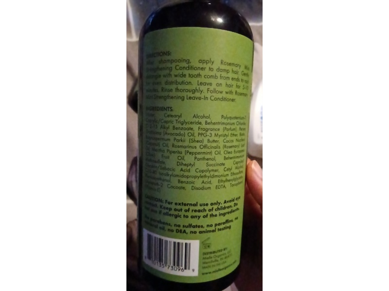 Mielle Organics Rosemary Mint Blend Strengthening Conditioner, 20 fl oz/591 mL