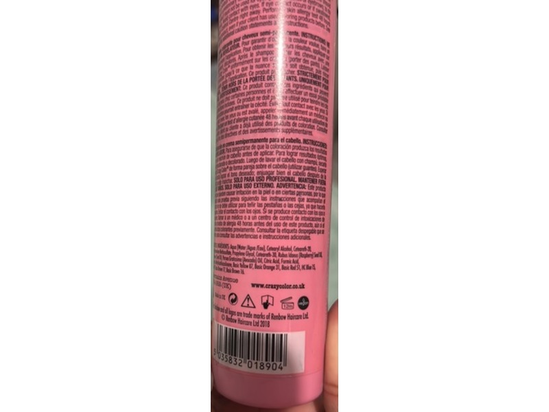 Crazy Color Salon Pro Semi-Permanent Hair Color Cream, Black, 5.07 fl oz/150 mL