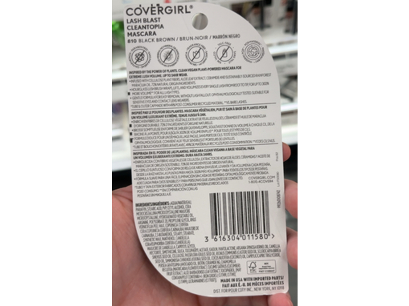 Covergirl Lash Blast Cleantopia Mascara, Black Brown 810, 0.32 fl oz