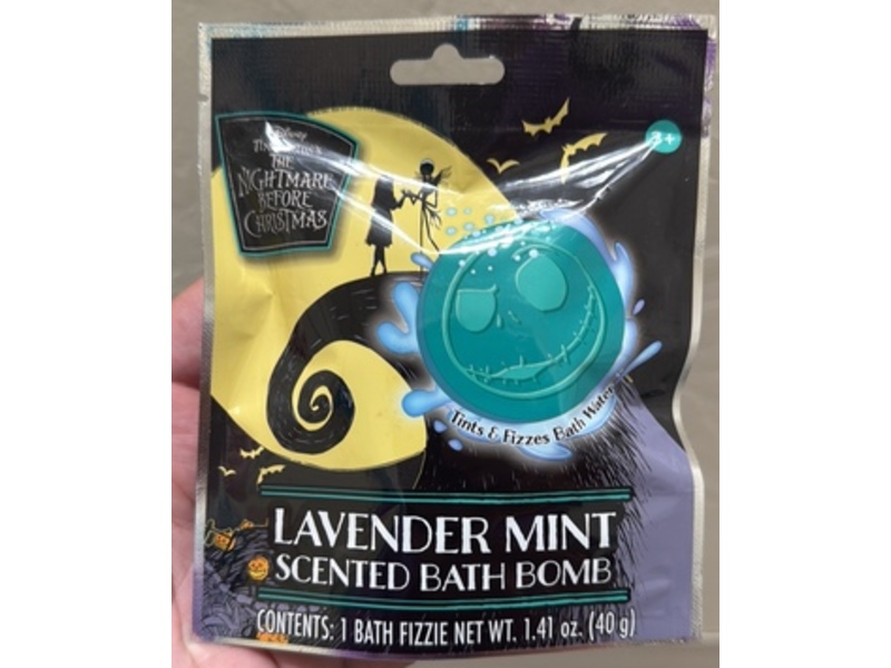 Disney Tim Burton’s The Nightmare Before Christmas Scented Bath Bomb, Lavender Mint, 1.41 oz/40 g