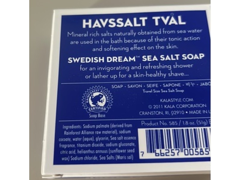 Kalastyle Swedish Dream Sea Salt Bar Soap, 1.8 oz/51 g