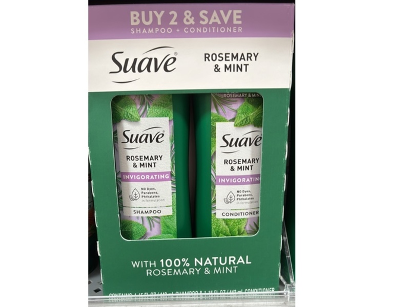Suave Invigorating Shampoo & Conditioner Set, Rosemary & Mint, 15 fl oz/443 mL
