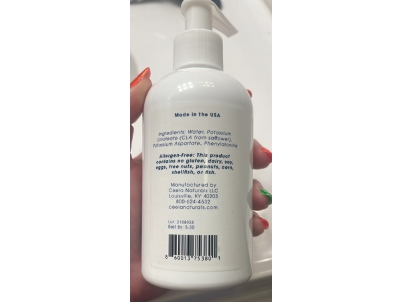 Ceela Naturals Body Wash Cleanser, 8 fl oz/237 mL