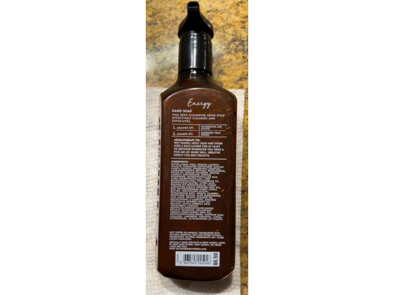 Bath & Body Works Aromatherapy Deep Cleansing Hand Soap, Orange & Ginger, 8 fl oz/236 mL