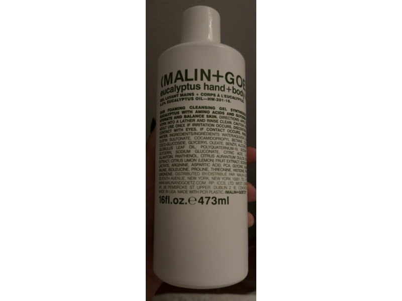 Malin + Goetz Hand + Body Wash, Eucalyptus, 16 fl oz/473 mL