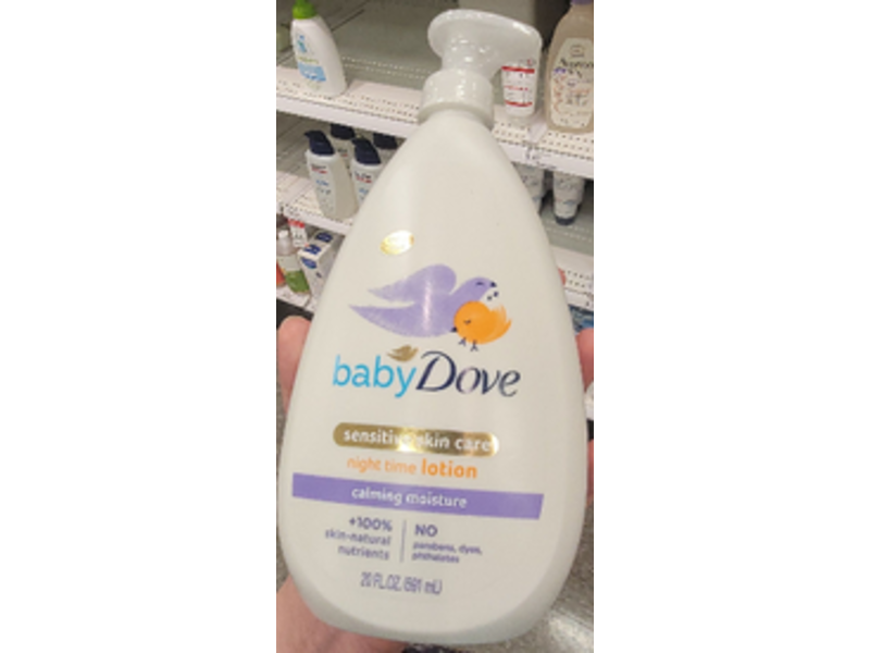 Baby Dove Night Time Lotion, Sensitive Skin Care, Calming Moisture, 20 fl oz/591 mL