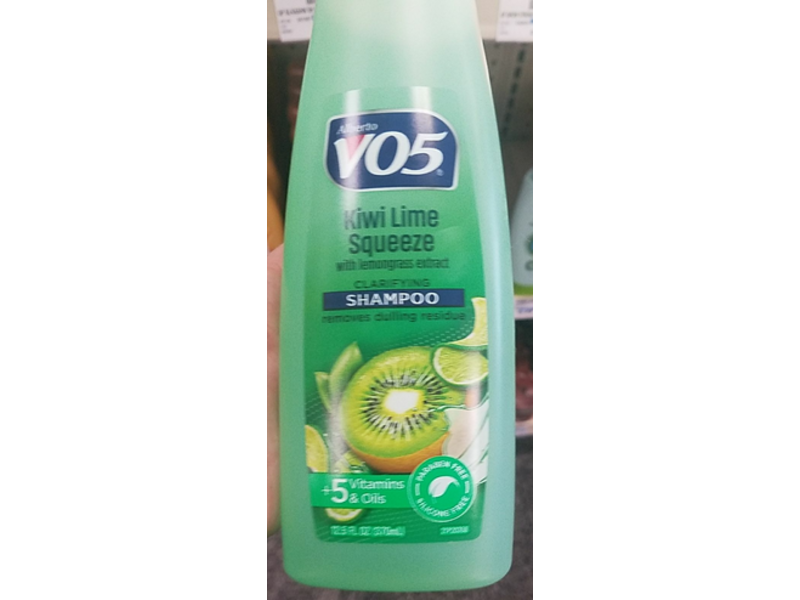 Alberto VO5 Kiwi Lime Squeeze Shampoo, Lemongrass, 12.5 fl oz/370 mL