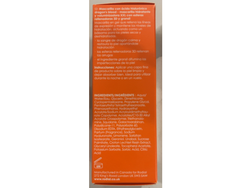 Rodial Dragon's Blood Hyaluronic Mask, 1.7 fl oz/50 mL