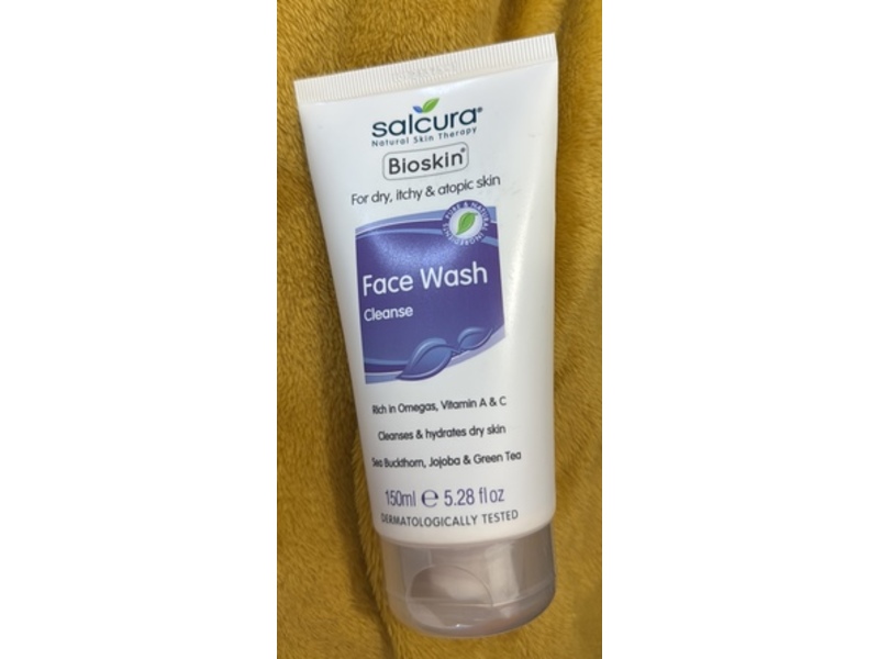 Salcura Face Wash, Sea Buckthorn + Jojoba & Green Tea, 5.28 fl oz/150 mL