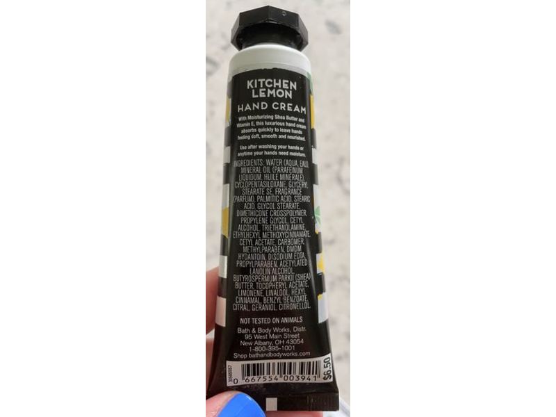 Bath & Body Works Shea Butter Hand Cream, Kitchen Lemon, 1 fl oz/29 mL