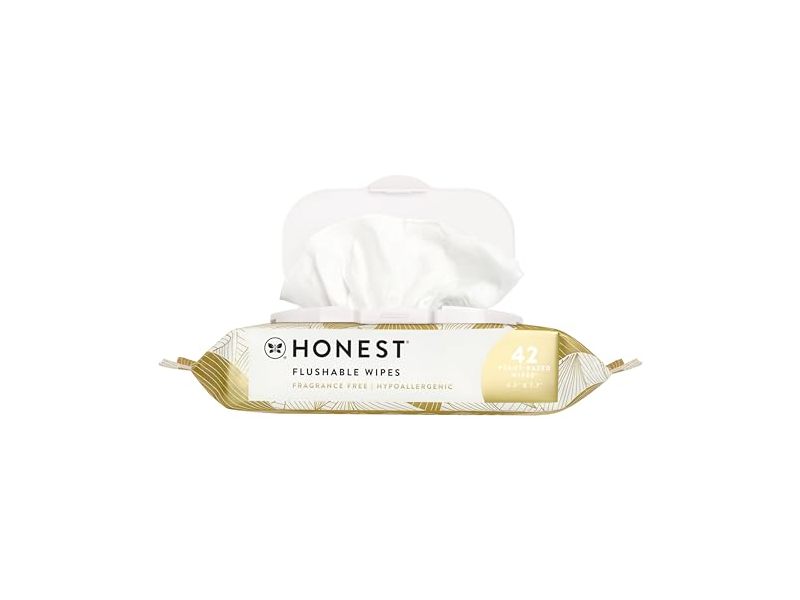 The Honest Company Flushable Wipes, 42 Count, Pack Of 3