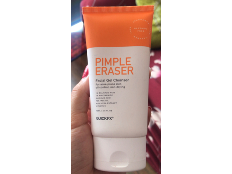 Quickfx Pimple Eraser Facial Gel Cleanser, 2.5 fl oz/75 mL