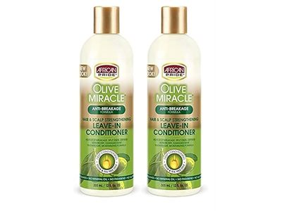 African Pride Olive Miracle Leave-In Conditioner, 12 fl oz/355 mL, 2 Count