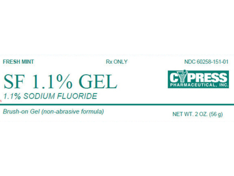 Sodium Fluoride Gel 1.1%, 2 oz/56 g, Cypress (Rx)