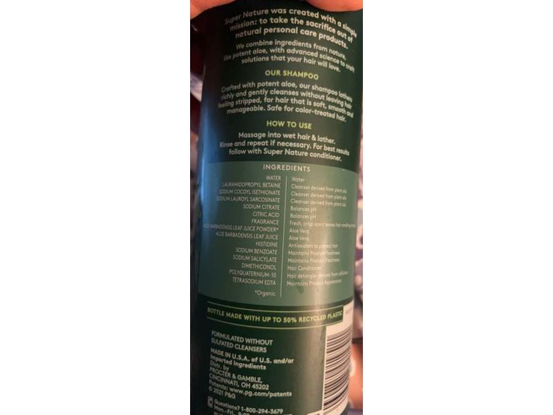 Super Nature Gentle Moisture Shampoo, Aloe