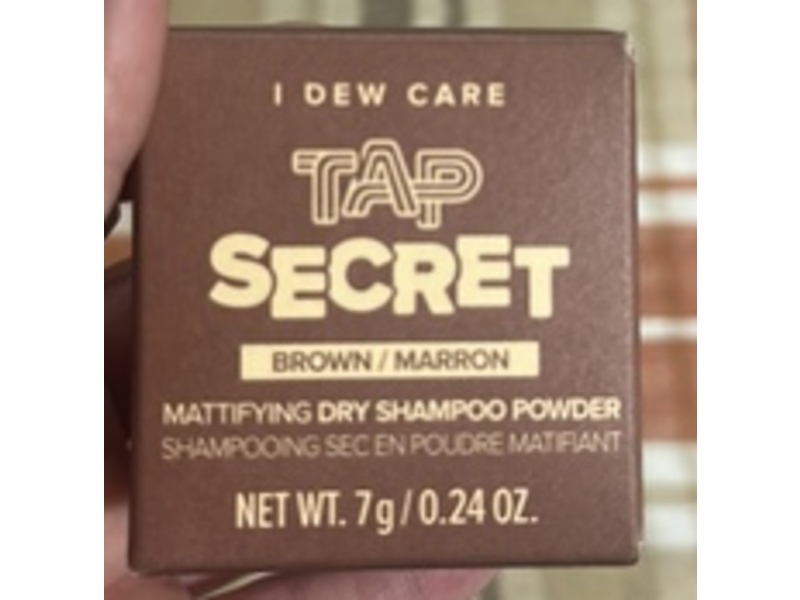 I Dew Care Tap Secret Mattifying Dry Shampoo, Brown, 0.24 oz/7 g