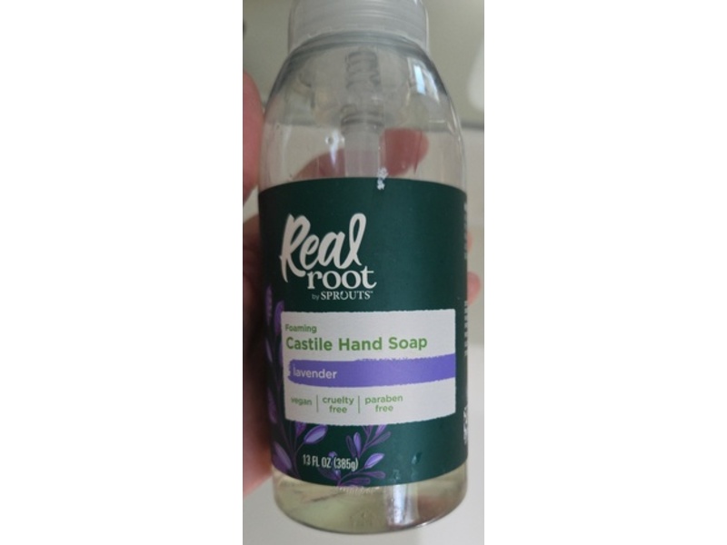 Real Root By Sprouts Foaming Castile Hand Soap, Lavender, 13 fl oz/385 g