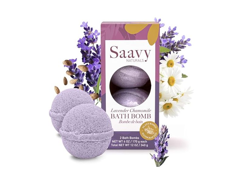 Saavy Naturals Bath Bombs, Lavender Chamomile, 12 oz/340 g, 2 Count