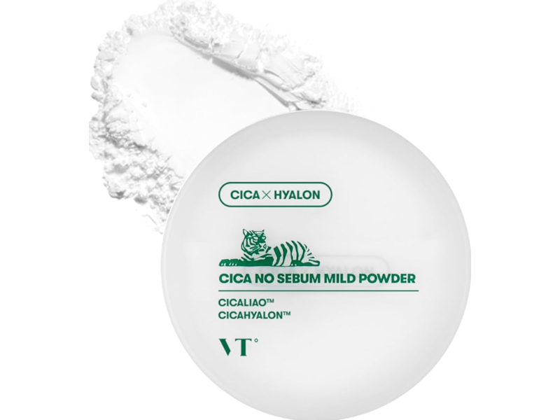 VT Cosmetics Cica No Sebum Mild Powder, Cica x Hyalon, 0.17 oz/5 g