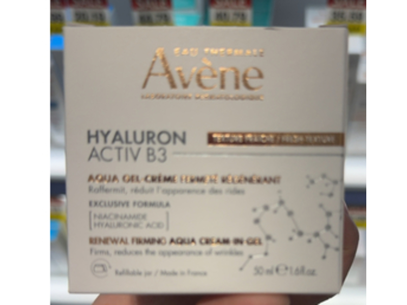 Avene Renewal Firming Aqua Cream in Gel, Hyaluron Activ B3 , 1.6 fl oz/50 mL