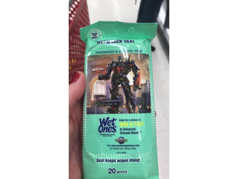 Wet Ones Sensitive Skin Hand Wipes, 20 Wipes