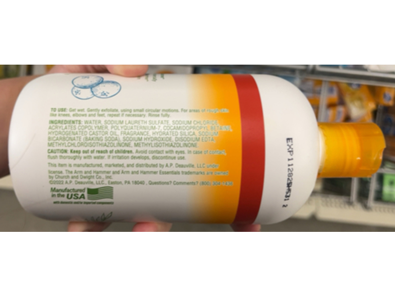 Arm & Hammer Essentials Exfoliating Body Wash, Juniper Berry, 12 fl oz/355 mL