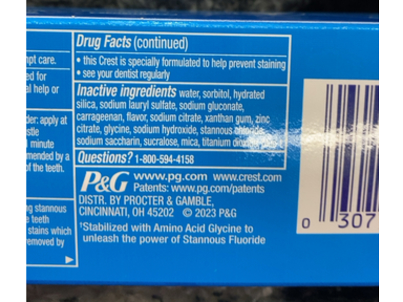 Crest Pro Health Fluoride Toothpaste, Whitening, 3.0 oz/85 g