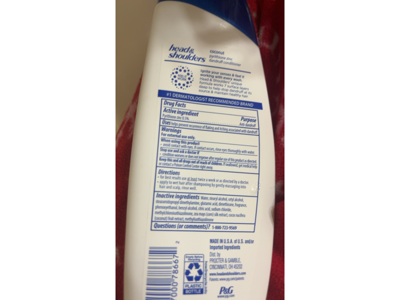 Head & Shoulders Conditioner, Coconut, 8.45 fl oz/250 mL