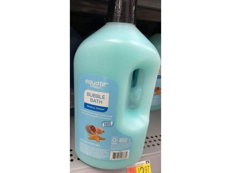 Equate Bubble Bath, Breezy Ocean, 64 fl oz/1.89 L