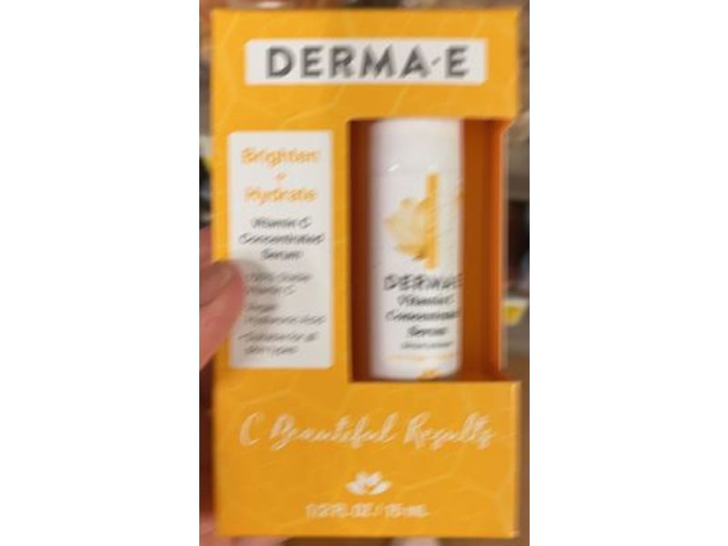 Derma E Vitamin C Concentrated Serum, Brighten + Hydrate, 0.5 fl oz/15 mL