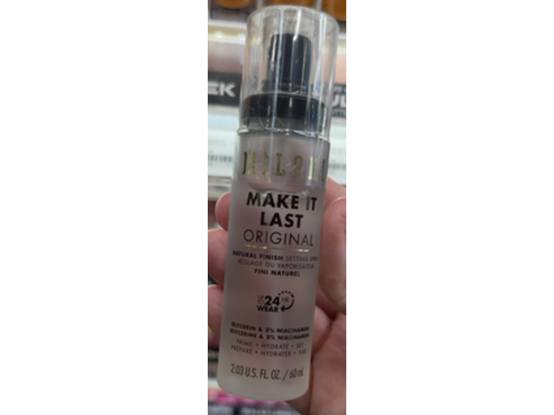 Milani Make It Last Original Natural Finish Setting Spray, Glycerin & Niacinamide, 2.03 fl oz/60 mL