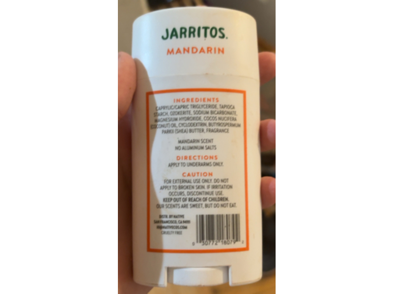 Native Deodorant, Jarritos Mandarin, 2.65 oz/75 g