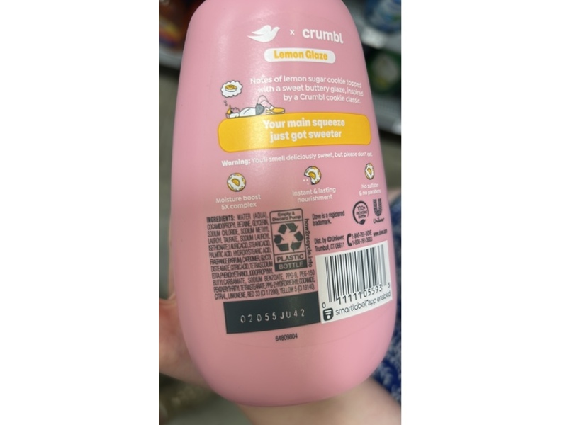 Dove Crumbl Moisturizing Liquid Hand Wash, Lemon Glaze, 12 fl oz, Pack Of 2